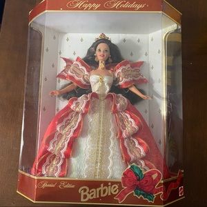 10th Anniversary Happy Holidays Hallmark Barbie